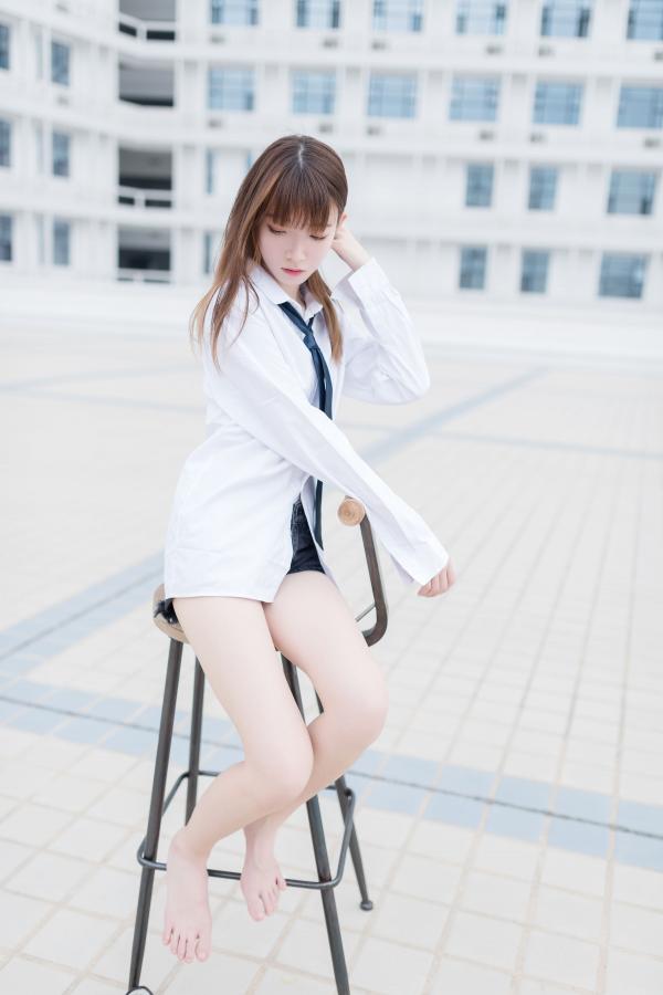 [风之领域] NO.038 祖木子 白衬衫裸足